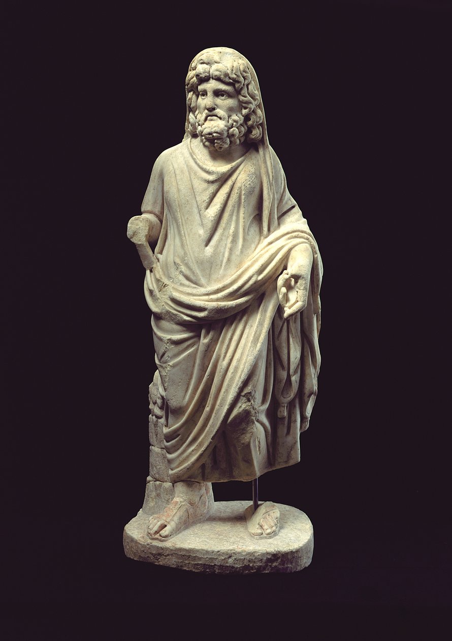 Estátua de uma divindade (mármore) de Roman