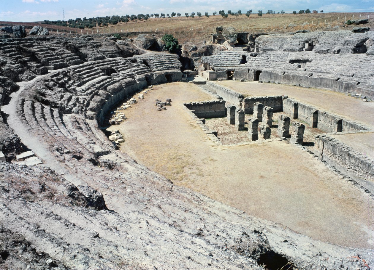 Vista do anfiteatro de Roman