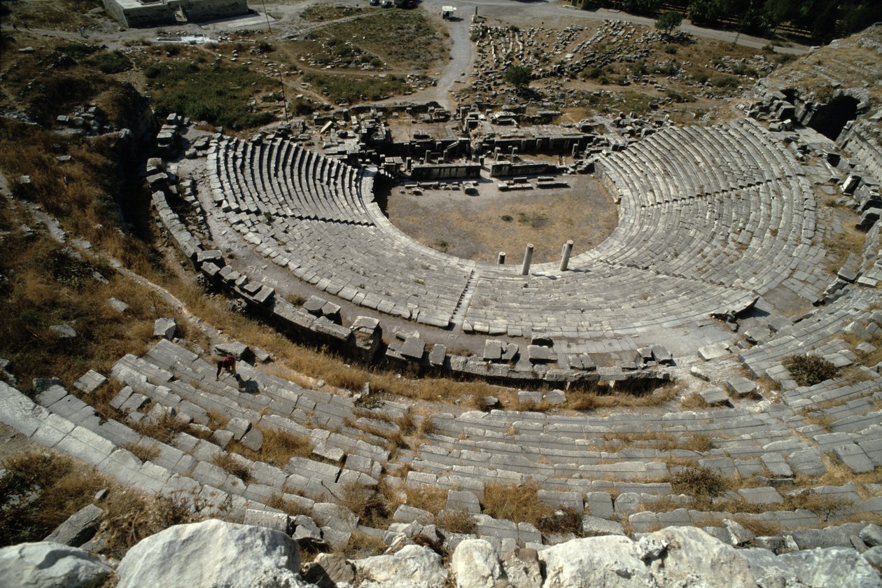 Vista do teatro, 1º e 2º séculos dC de Roman