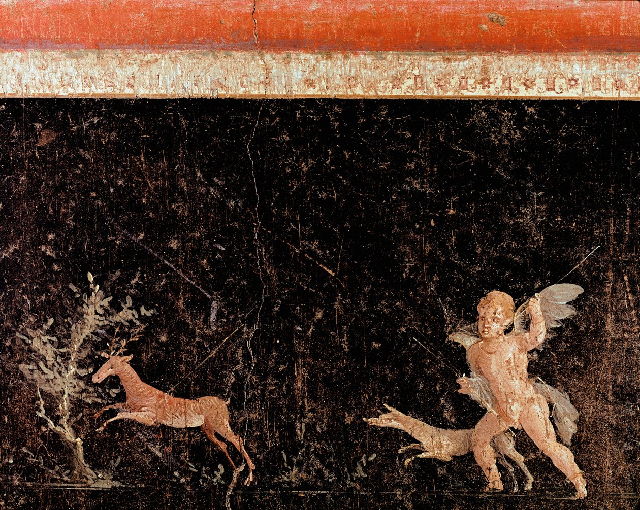 Cupido caçando o cervo (fresco de Roman