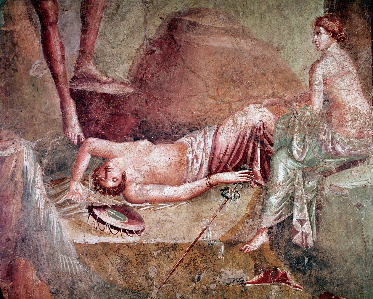 Maenad bêbada dormindo (fresco de Roman