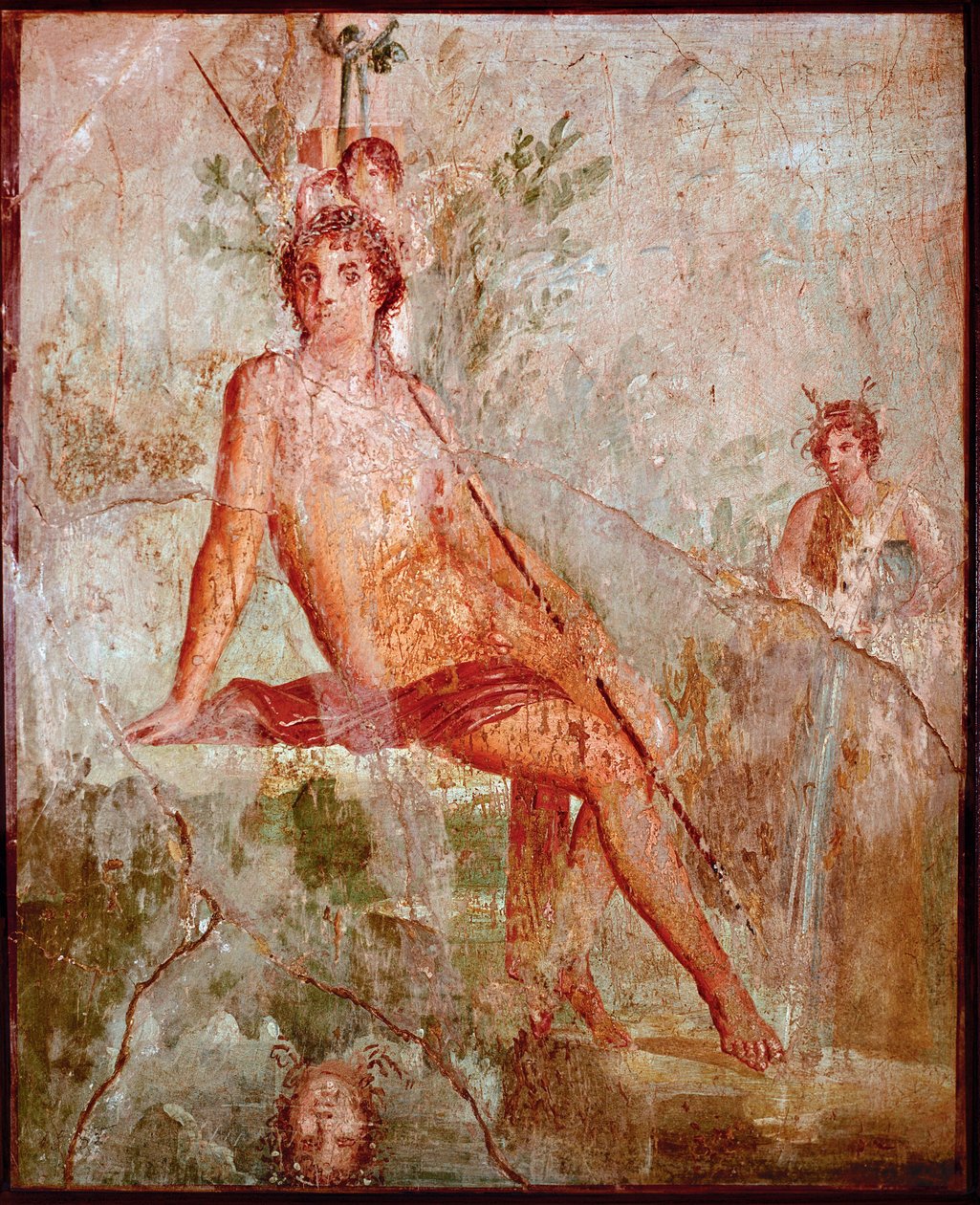 Eros e Narciso ( fresco de Roman