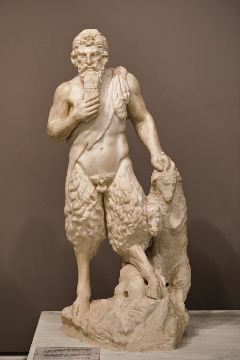 Estátua do deus Pan, século II de Roman