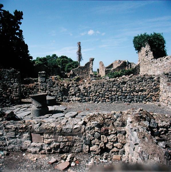 Vista, de, arruinado, casas de Roman