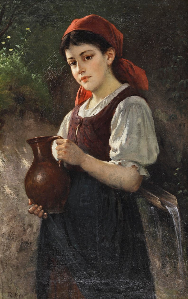 Moça com um jarro de barro de Rudolf Epp