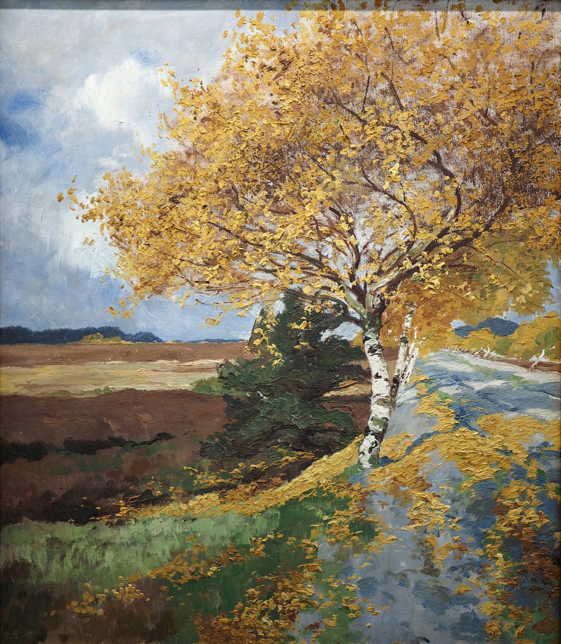 Estrada rural, em, outono de Rudolf Hermanns