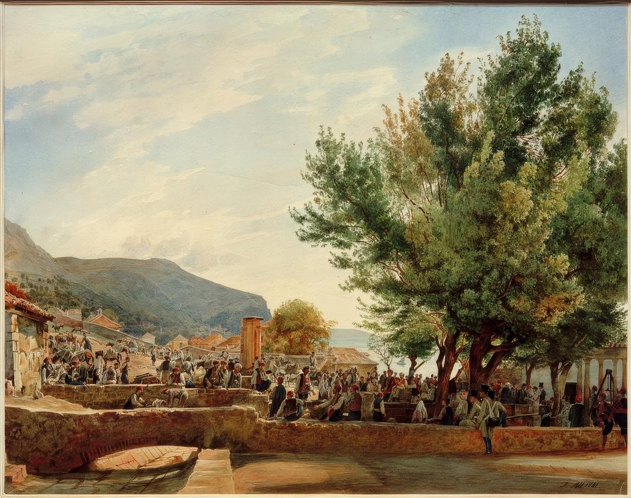 O bazar de Ragusa de Rudolf von Alt
