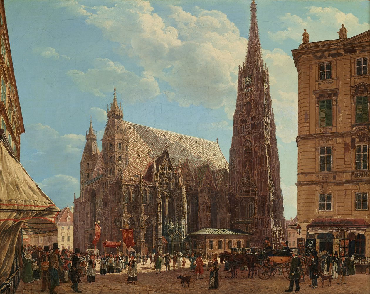 Catedral de Estêvão em Viena de Rudolf von Alt