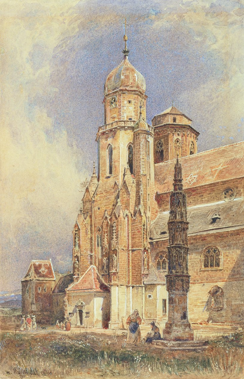 Igreja da Abadia de Klosterneuburg, 1844 de Rudolf von Alt
