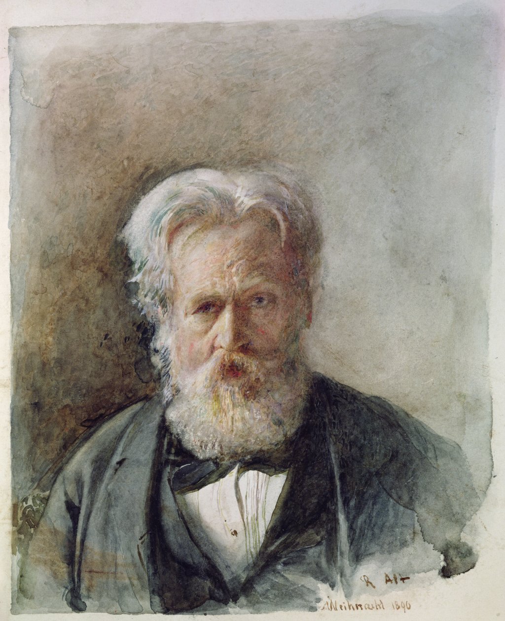 Auto-retrato, 1890, (wc) de Rudolf von Alt