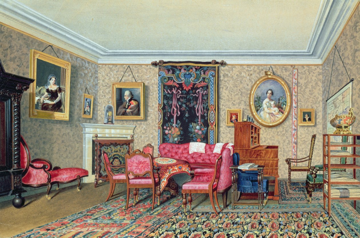 Interior em Pavlino, de 1840 de S. Sollogub
