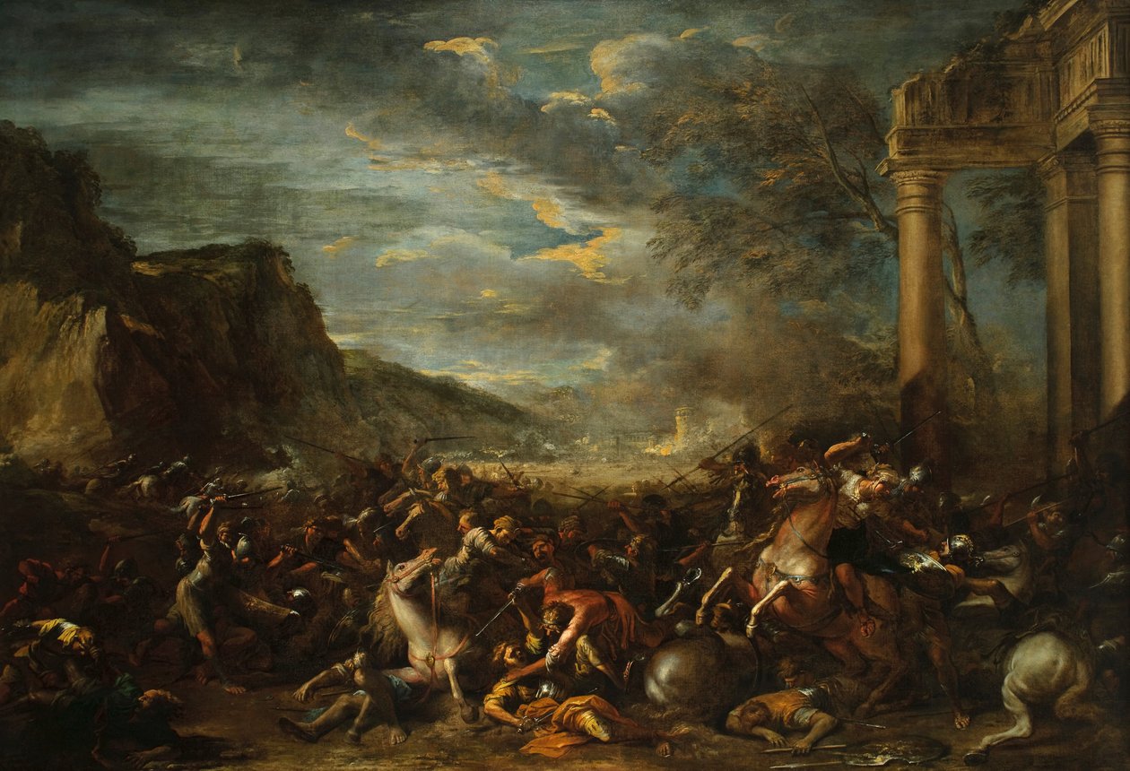 Uma batalha de cavalaria de Salvator Rosa