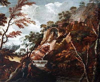 Paisagem com figuras de Salvator Rosa