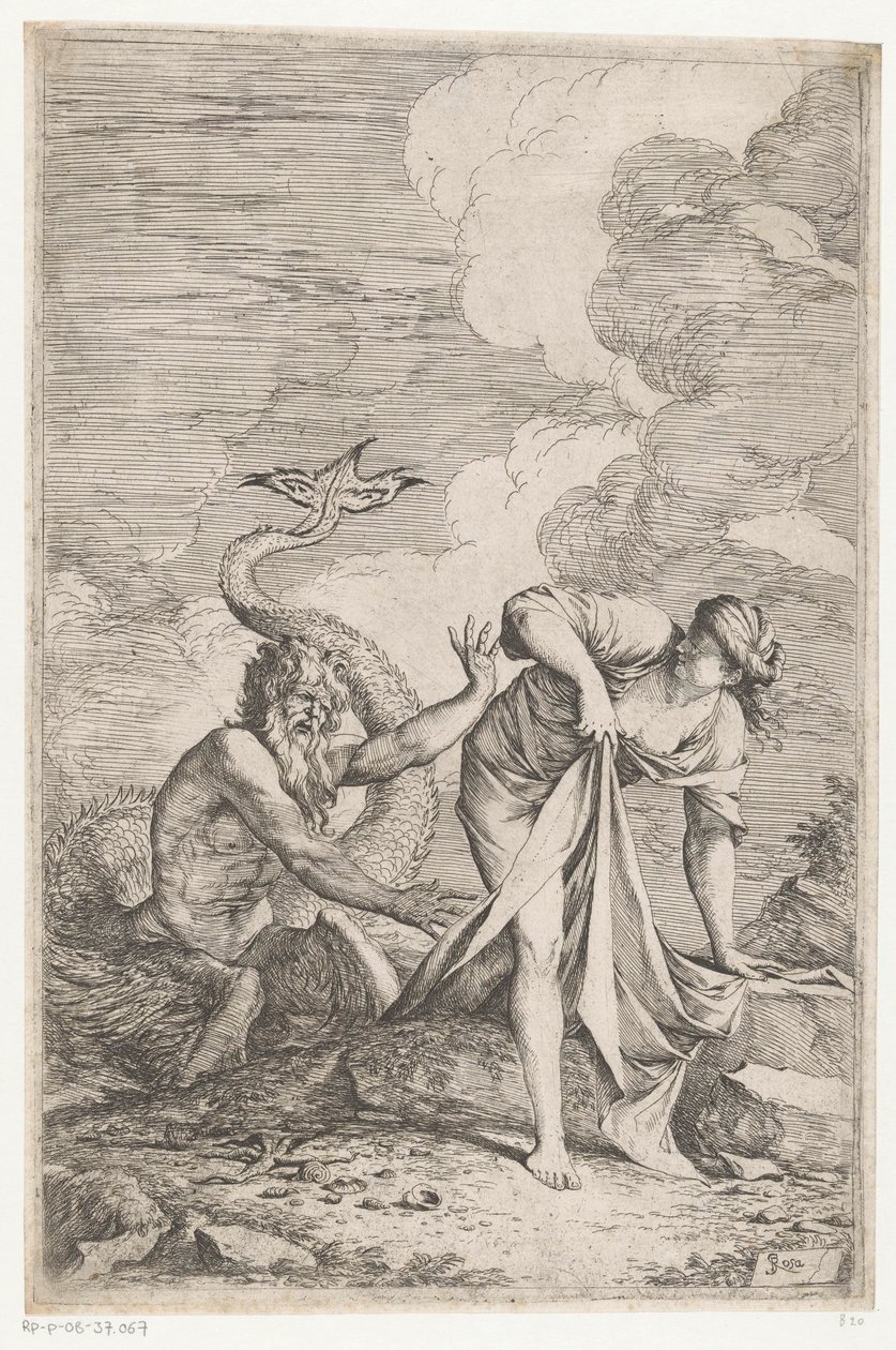 Scylla foge de Glaucus de Salvator Rosa