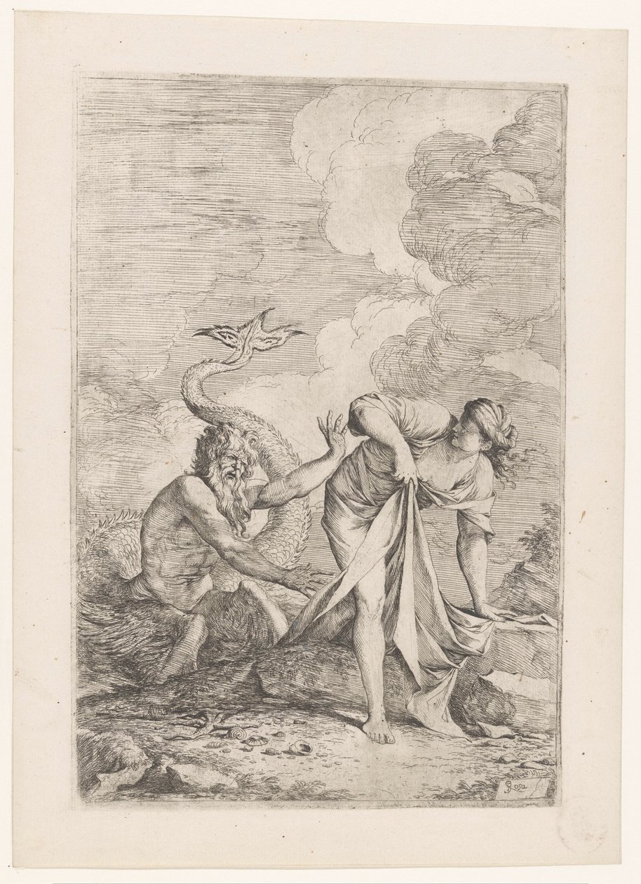 Scylla foge de Glaucus de Salvator Rosa