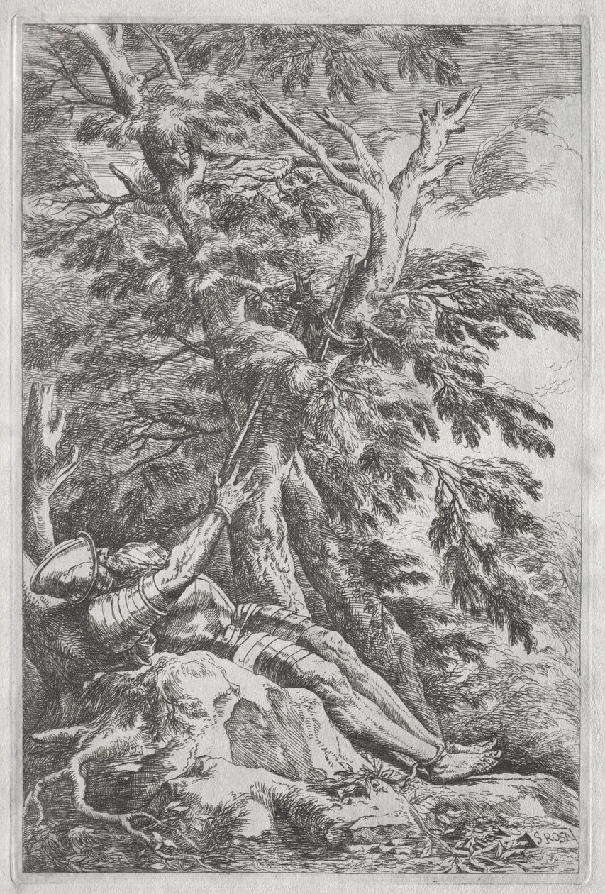 São Guilherme, o Eremita de Salvator Rosa