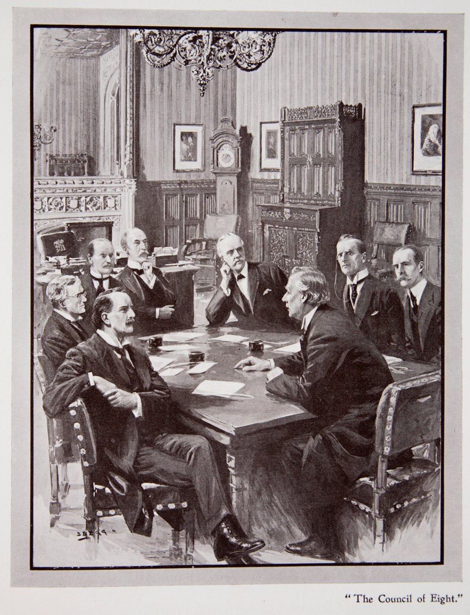 A Veto Conference, de "O ano de 1910: um registro de realizações e eventos notáveis", 1910 de Samuel Begg