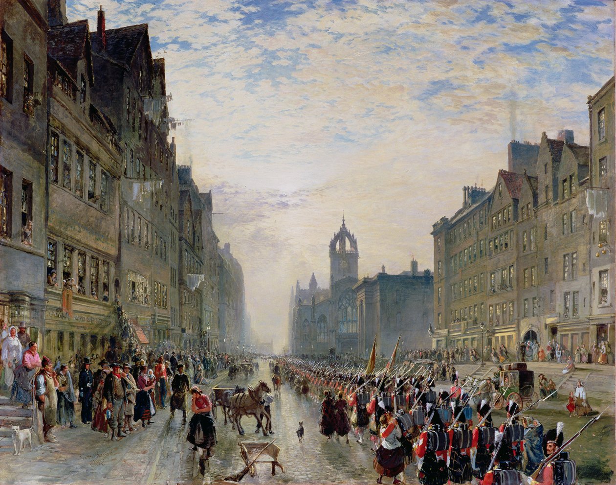 A, rua alta, edimburgo de Samuel Bough