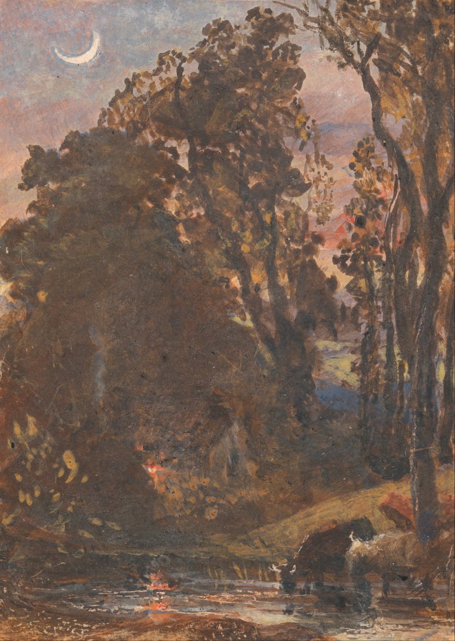 Noite, rega de gado de Samuel Palmer