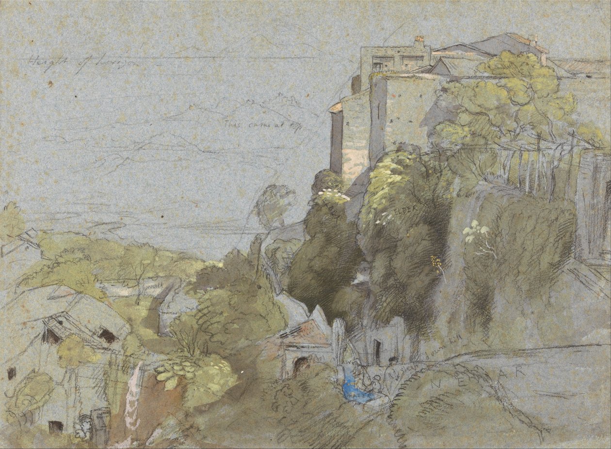 Cidade italiana da colina de Samuel Palmer