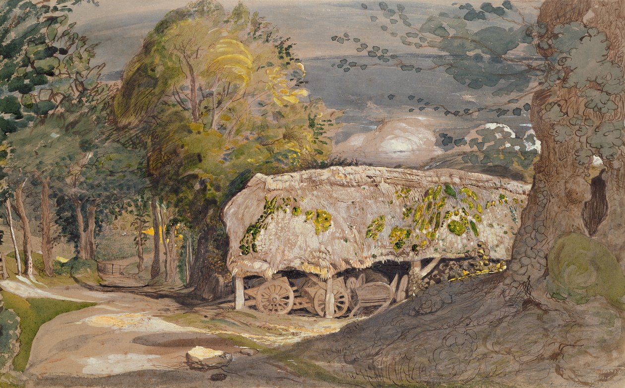 Paisagem, celeiro, shoreham de Samuel Palmer