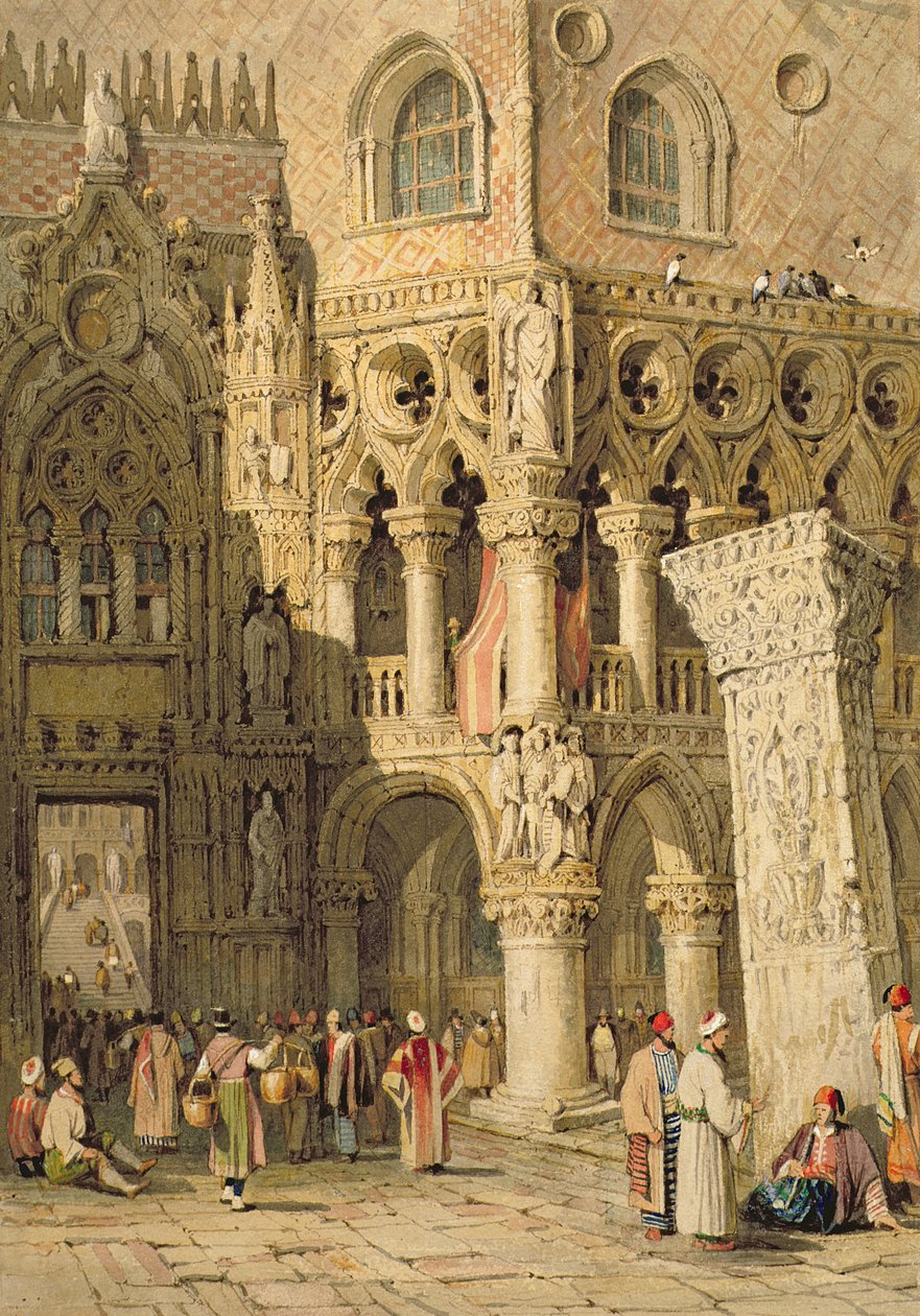 O Palácio do Doge, Veneza de Samuel Prout