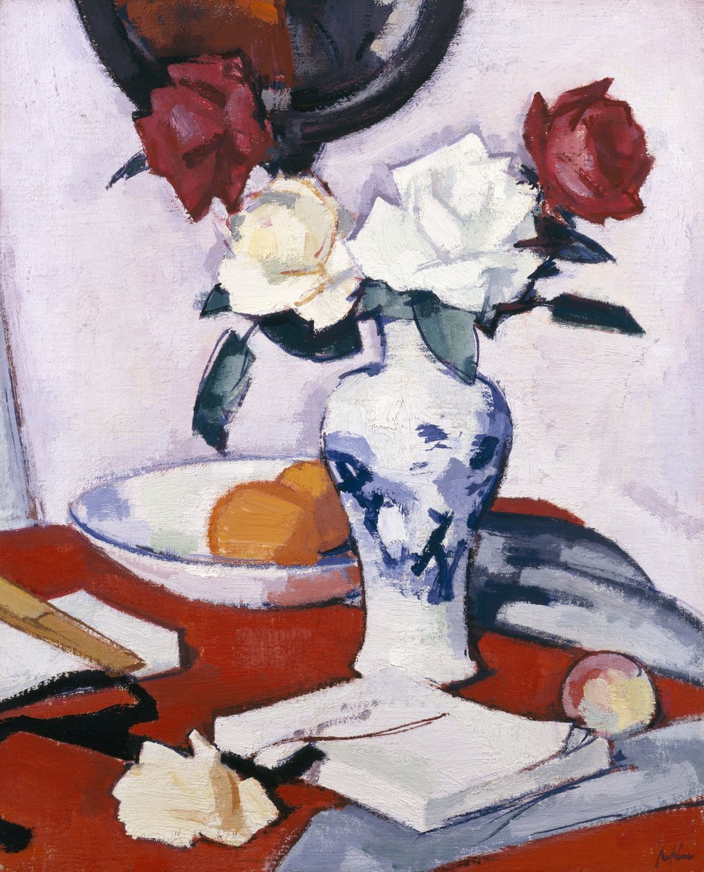 Rosas (óleo sobre tela) de Samuel John Peploe