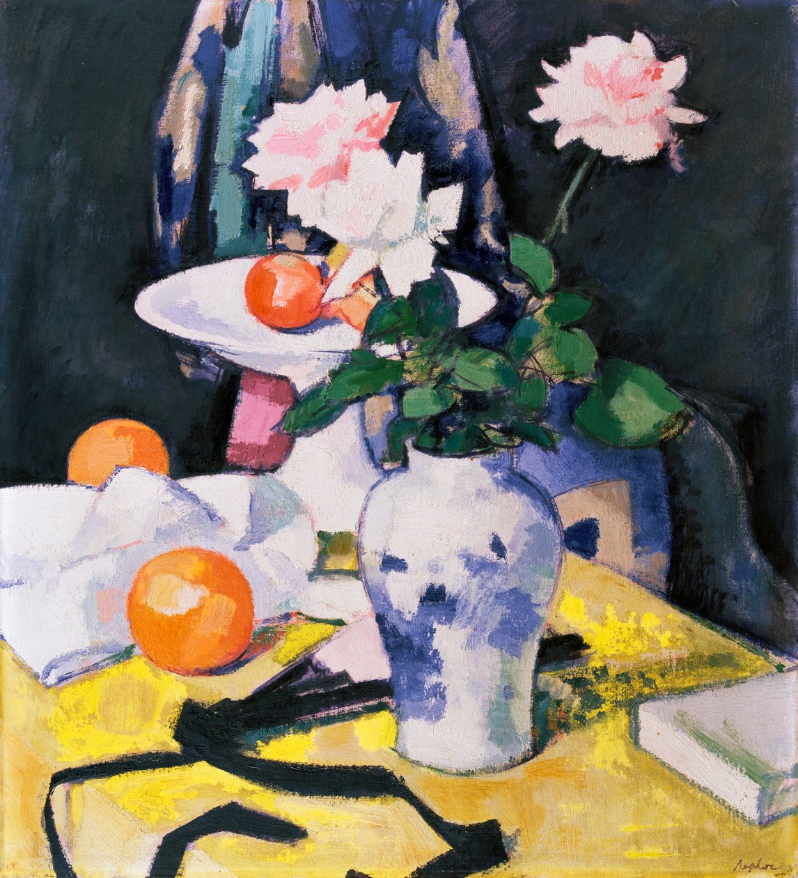 Rosas e laranjas de Samuel John Peploe