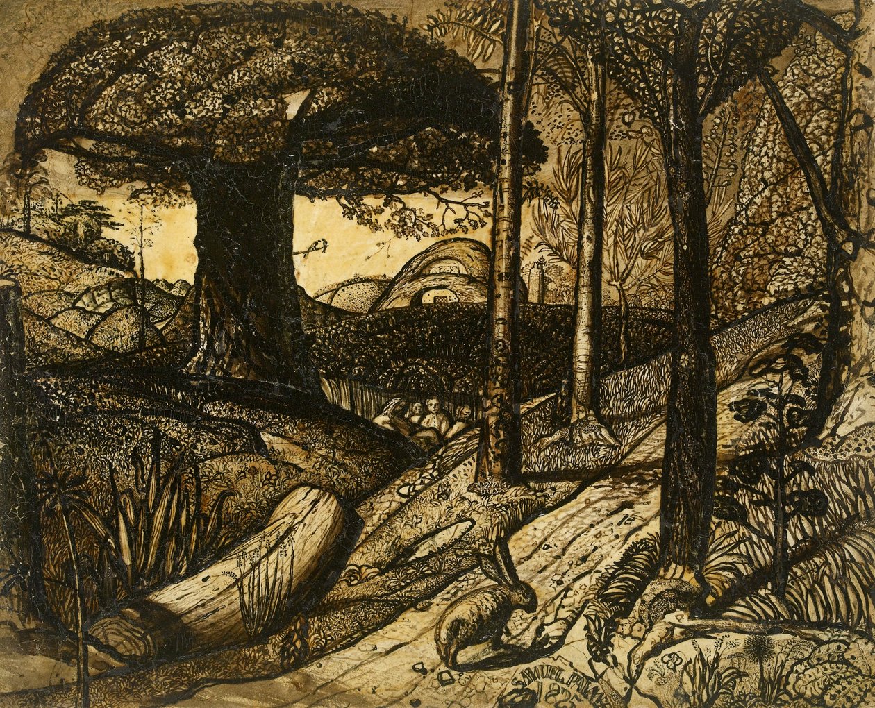 Amanhecer, 1825 de Samuel Palmer