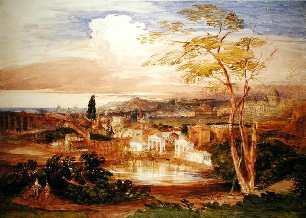 Roma dos Jardins Borghese de Samuel Palmer