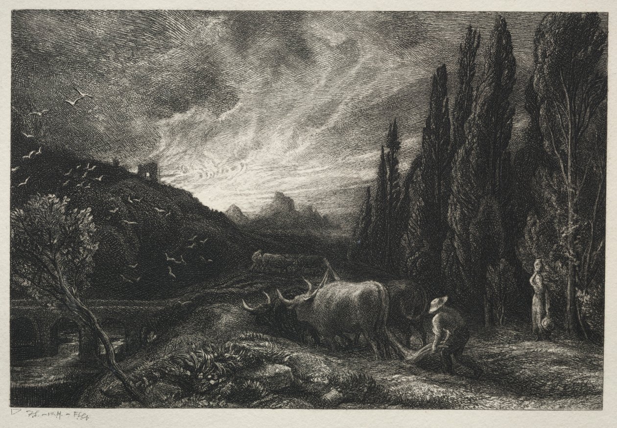 The Plowman Early, antes de 1861. de Samuel Palmer