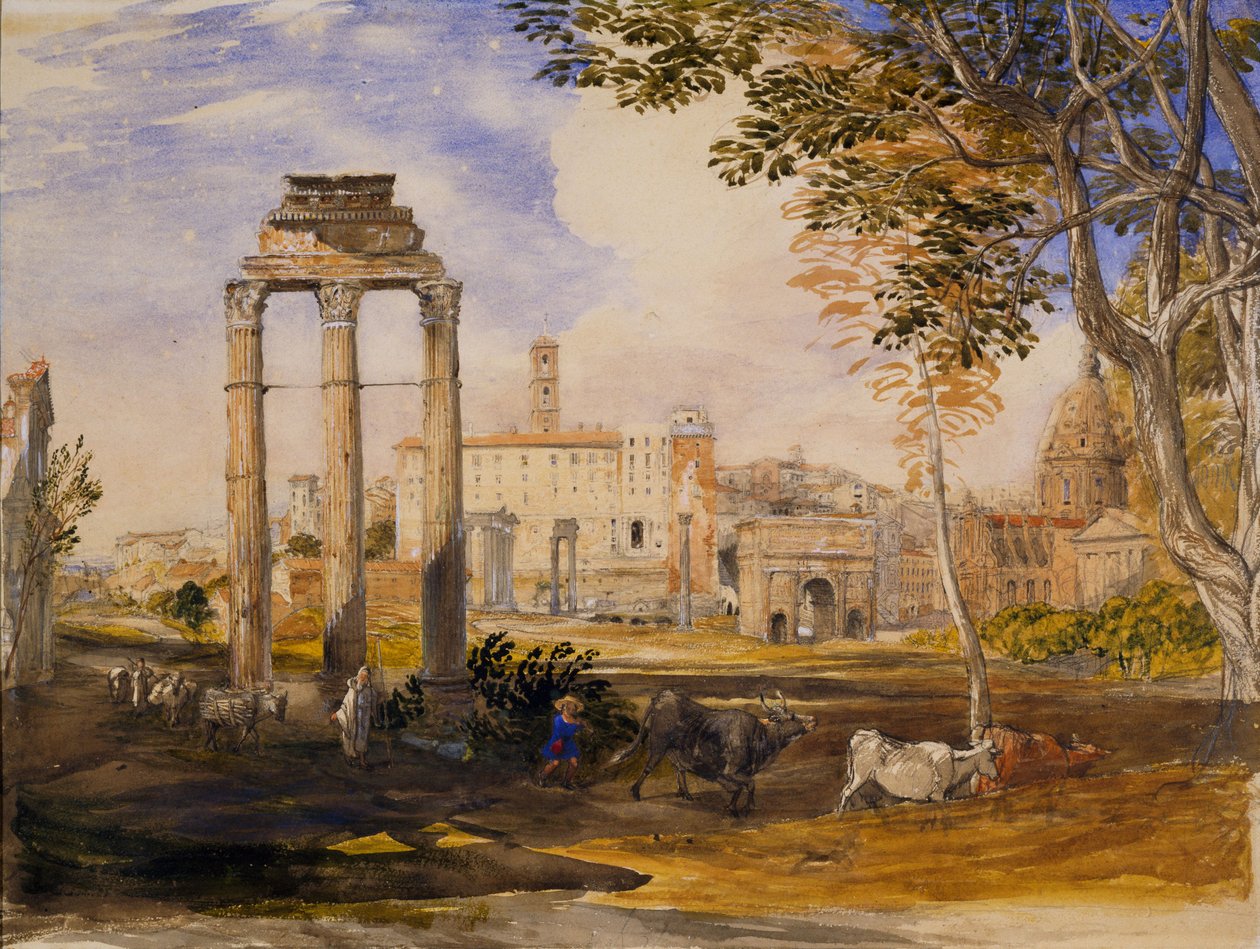 O Fórum, Roma, 1837 de Samuel Palmer