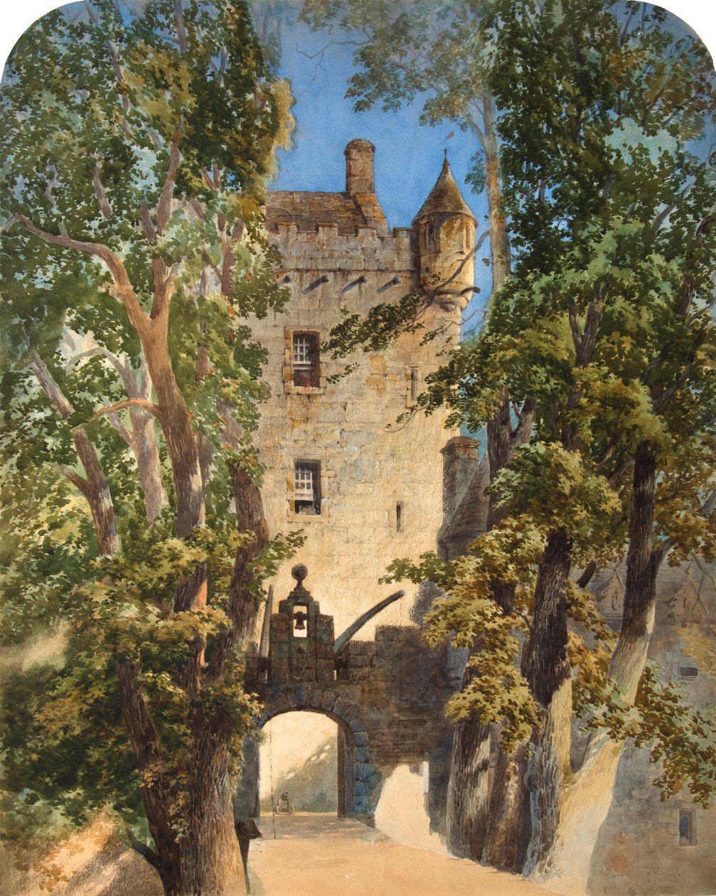 Castelo de Cawdor (aguarela) de Samuel Read