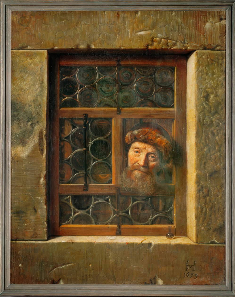 Homem na janela de Samuel van Hoogstraaten