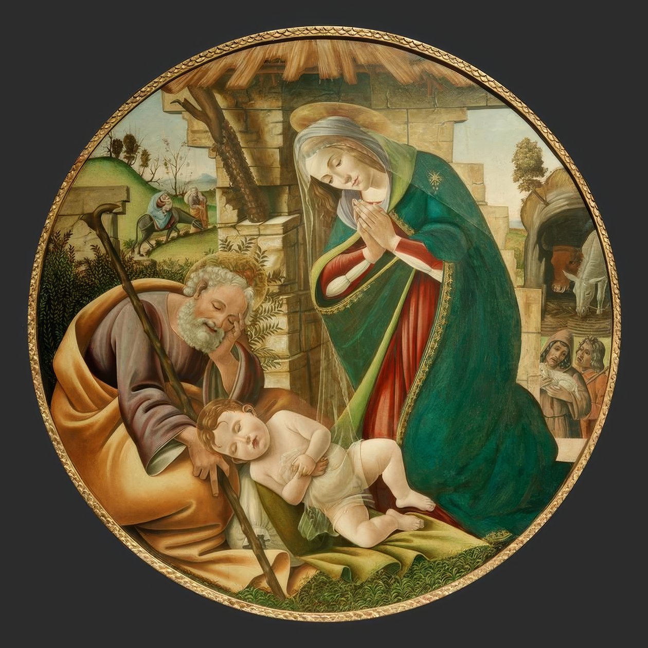 Adoração da criança de Sandro Botticelli