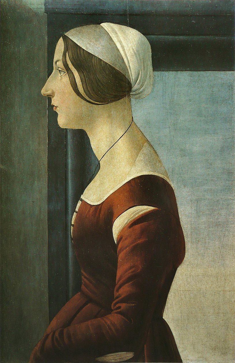 Retrato de uma mulher de Sandro Botticelli