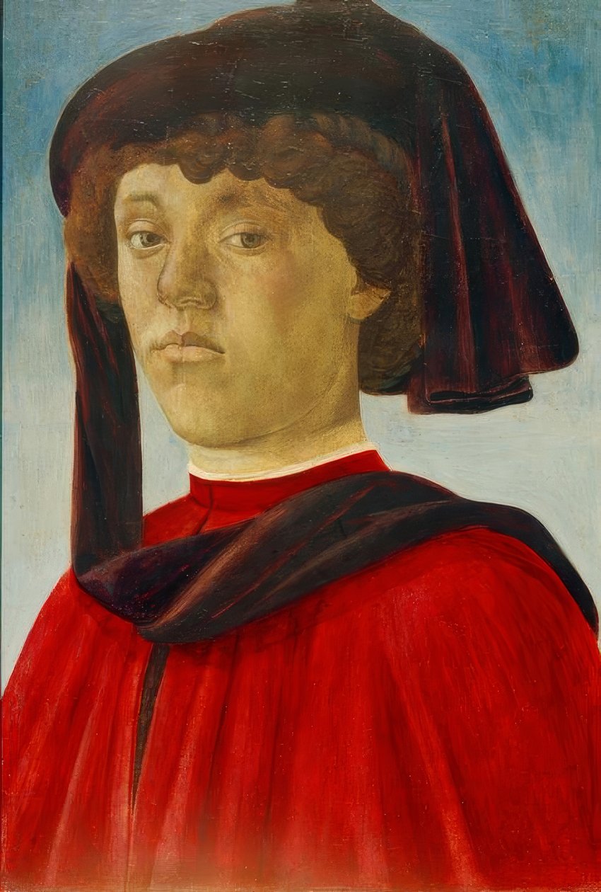 Retrato de uma juventude de Sandro Botticelli