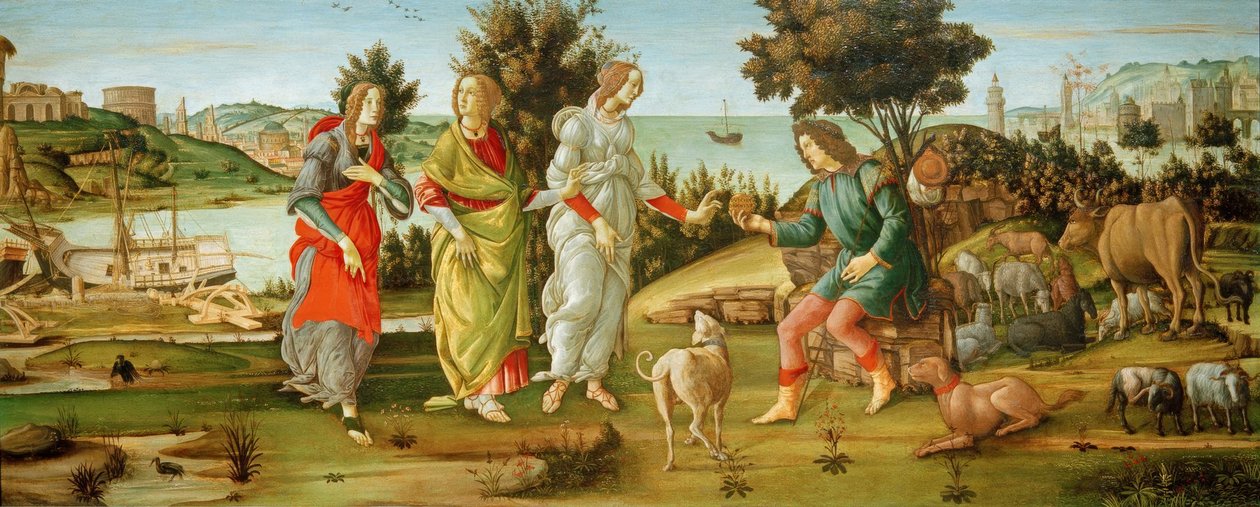 O veredicto de Paris de Sandro Botticelli