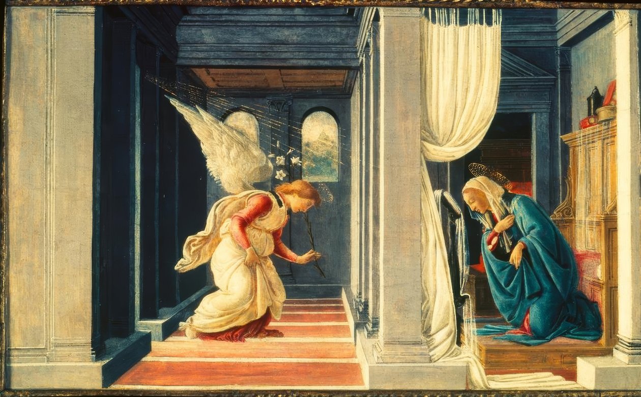 A Anunciação a Maria de Sandro Botticelli