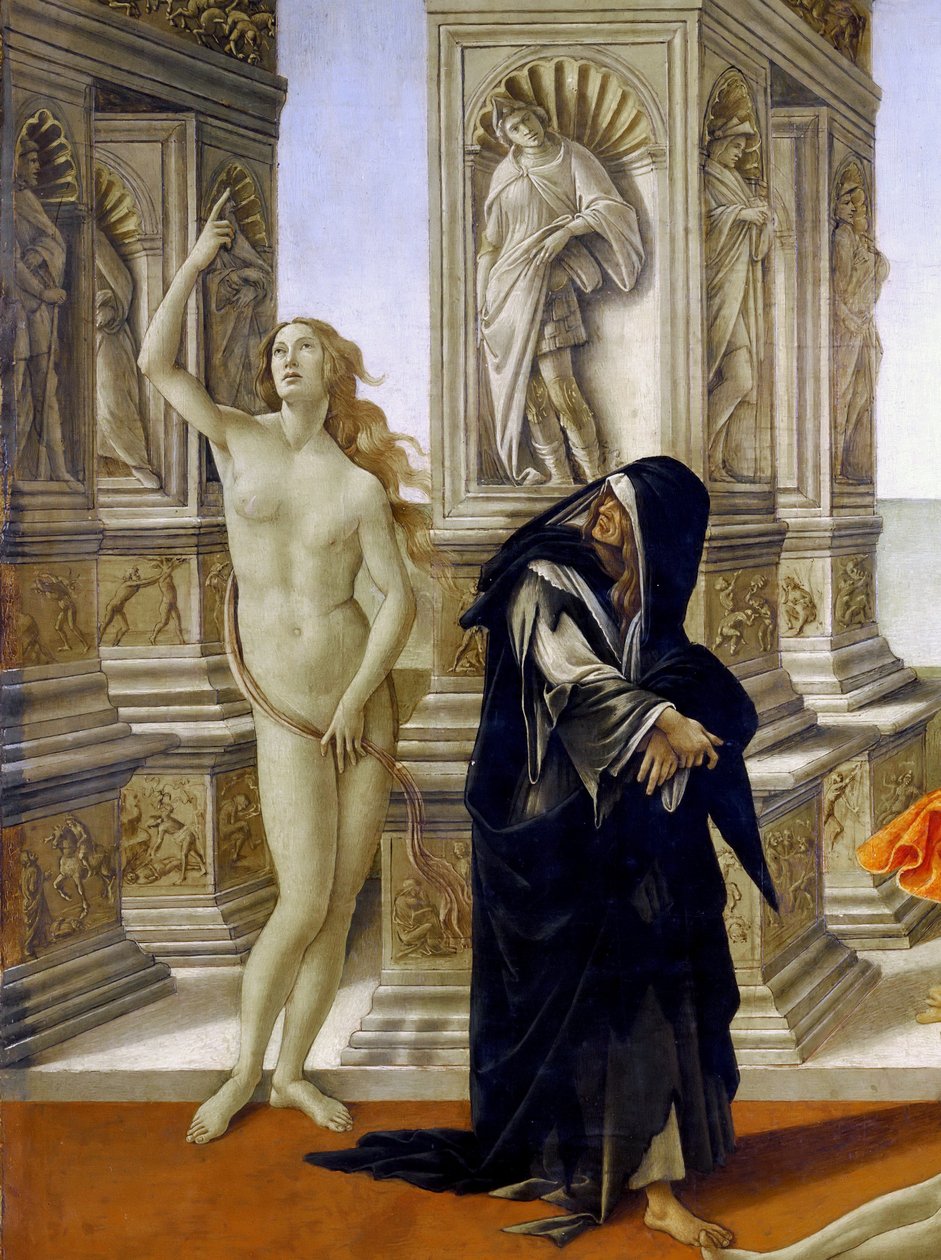A calúnia, detalhe de Sandro Botticelli