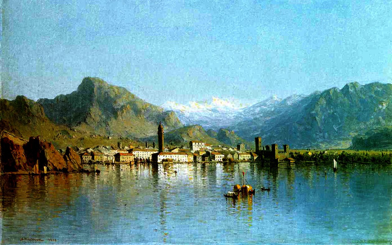 Lago Garda, Itália, 1863 de Sanford Robinson Gifford