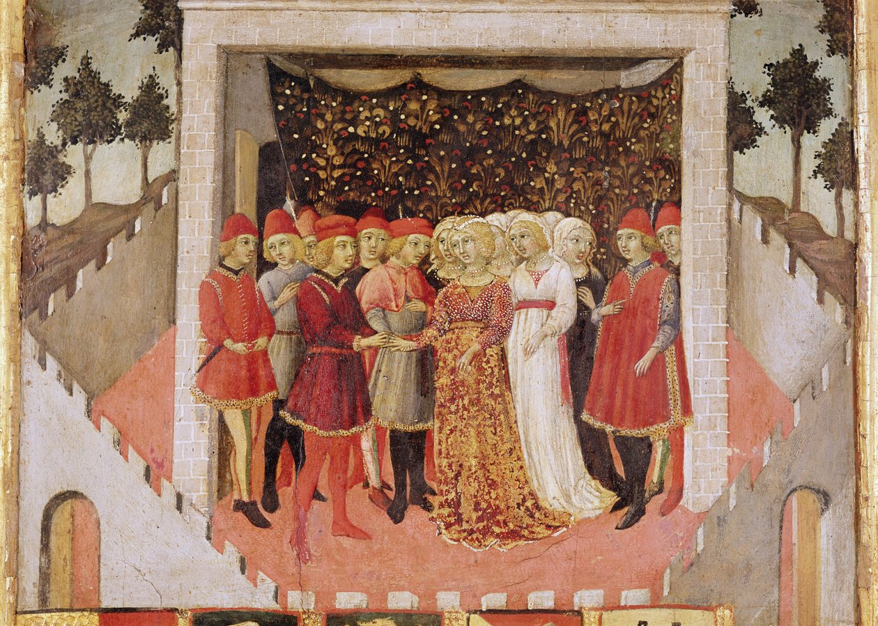Casamento nobre, 1473 de Sano di Pietro