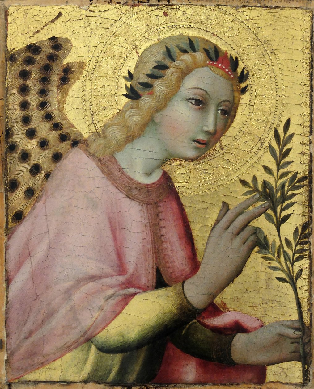 Anjo da Anunciação, Detalhe de Sano di Pietro