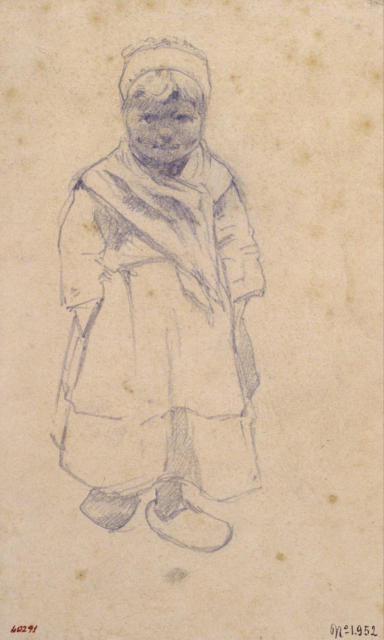 Menina, com, tamancos de Santiago Rusiñol