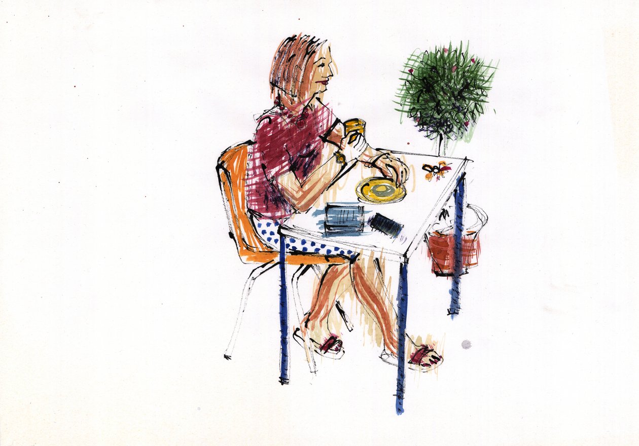 Café, 2009 (acrílico) de Sara Hayward