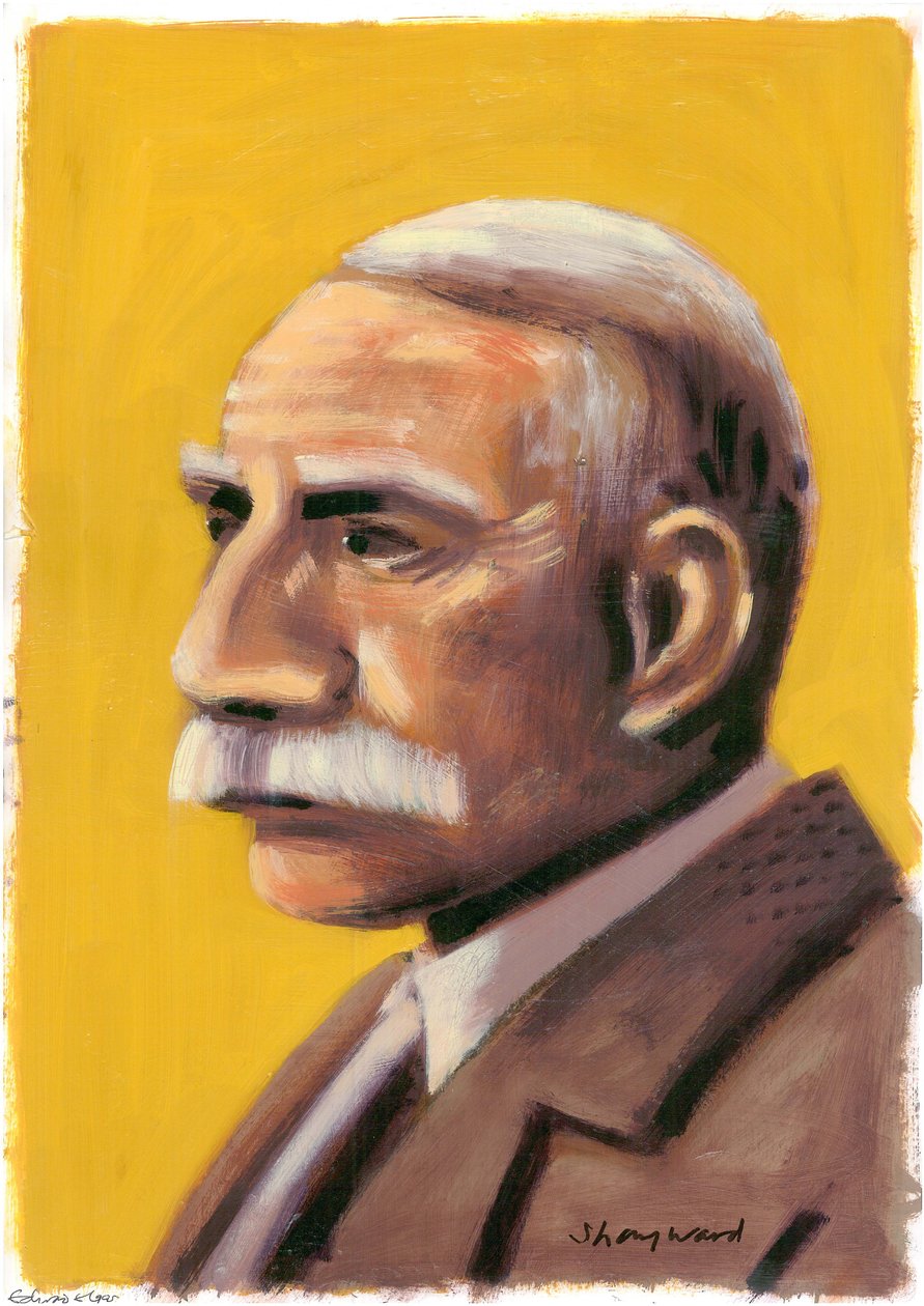 Edward Elgar, 2008 (óleo sobre papel) de Sara Hayward
