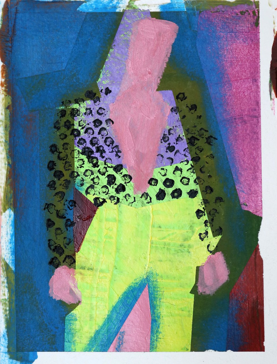Elle #3, 2020 (acrílico sobre papel) de Sara Hayward