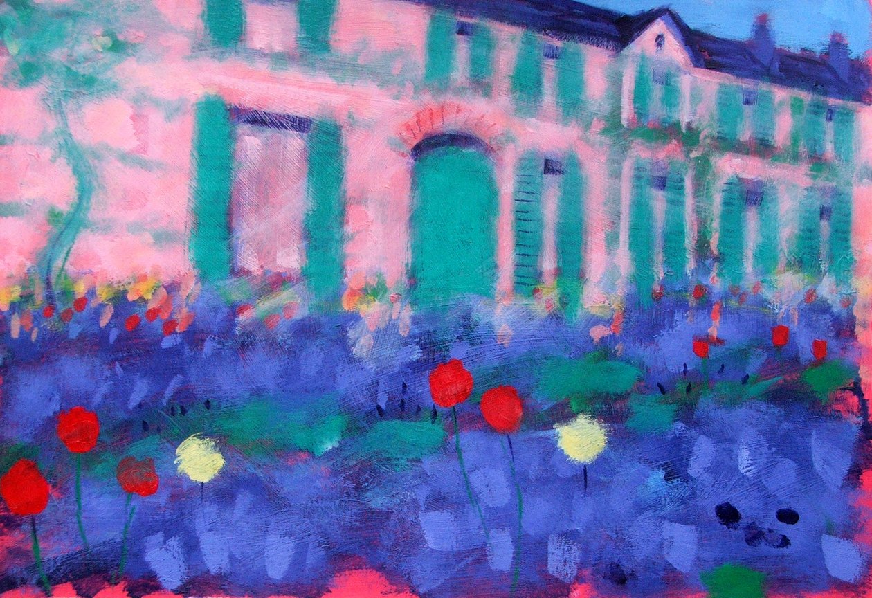 Giverny (acrílico a bordo) de Sara Hayward