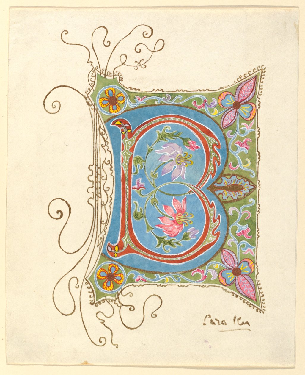 Desenho, Iluminado Inicial de Sara Ker