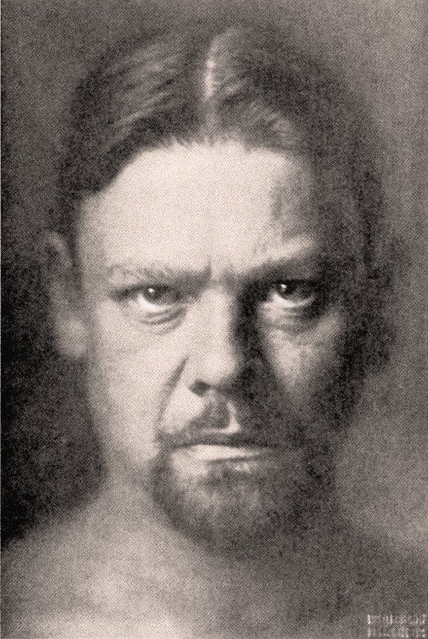 Auto-Retrato de Sascha Schneider 1904 (grafite sobre papel) de Sascha Schneider